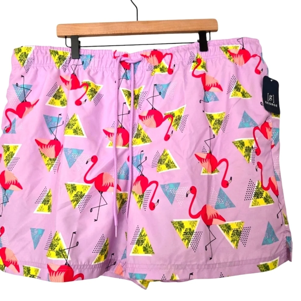 NWT Pink Flamingo Print Women's Shorts Size 2xl 44/46